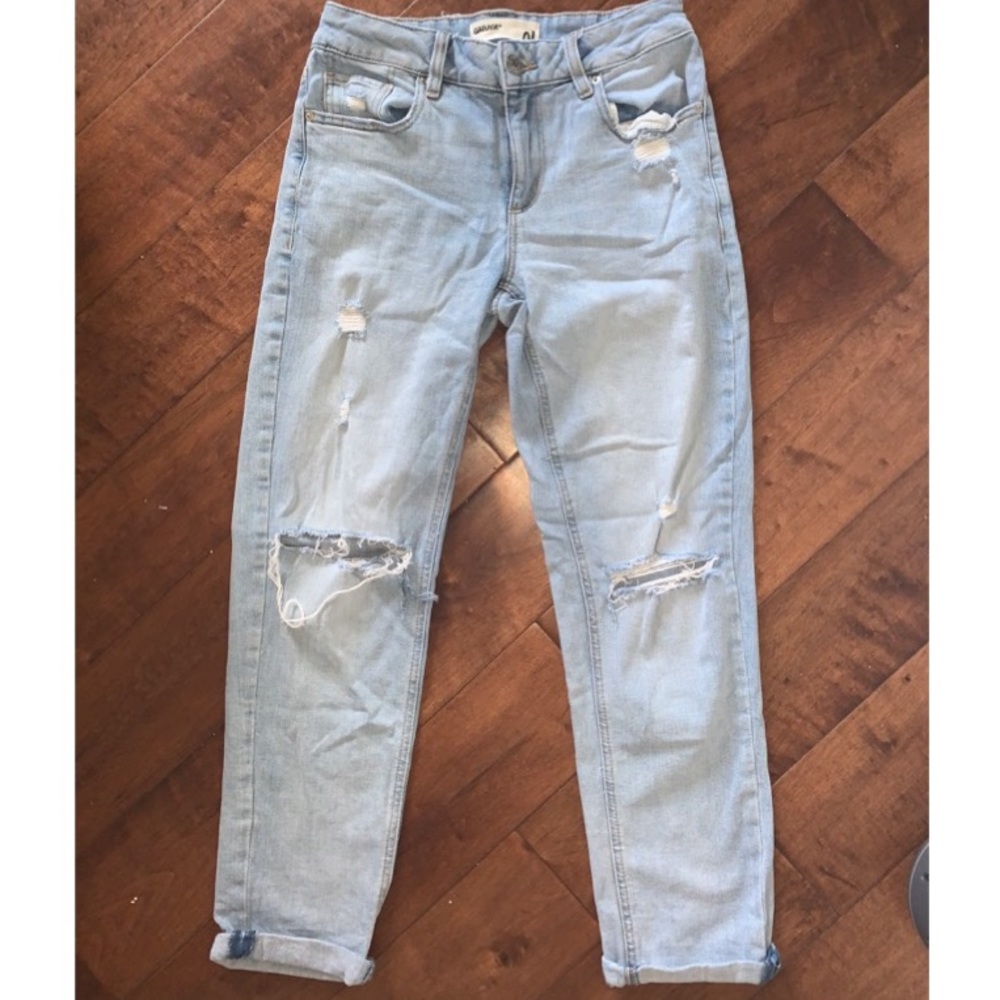 Garage ripped mom jeans
